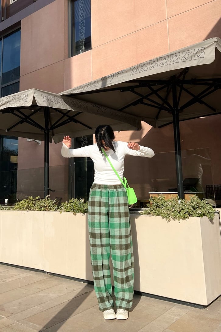 Flaw Atelier Ekose Kalın Kumaş Pijama Eşofman