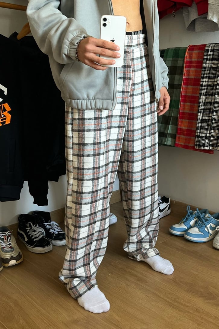 Flaw Atelier Ekose Kalın Kumaş Pijama Eşofman