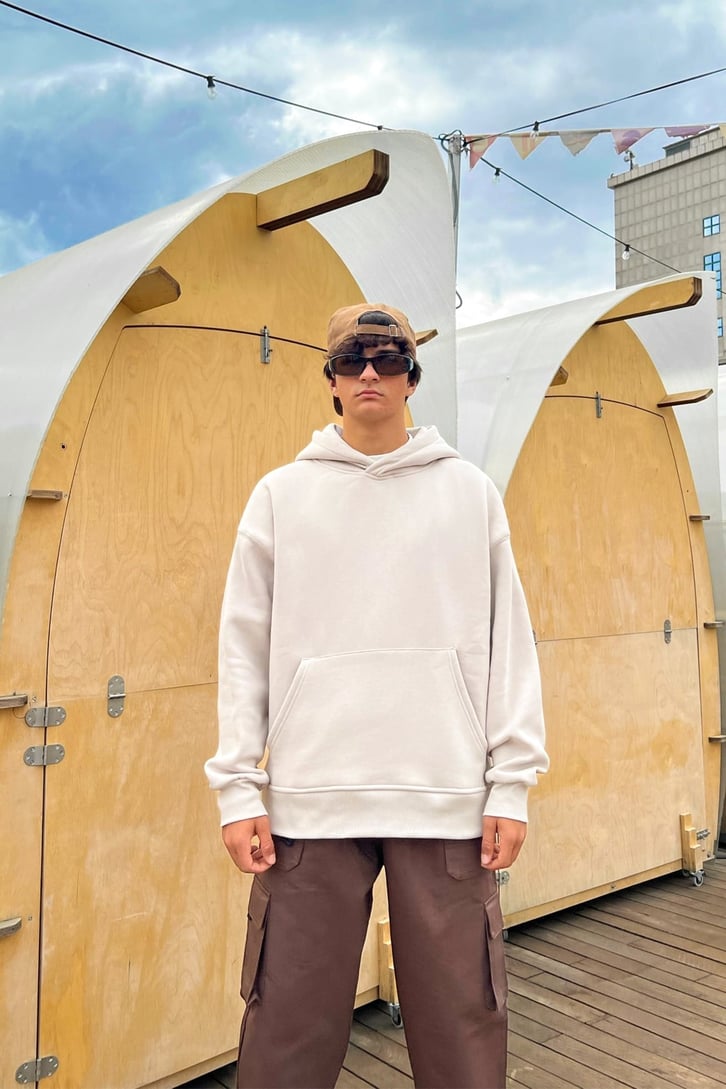 Flaw Atelier Flaw Kol Nakışlı Oversize Sweatshir