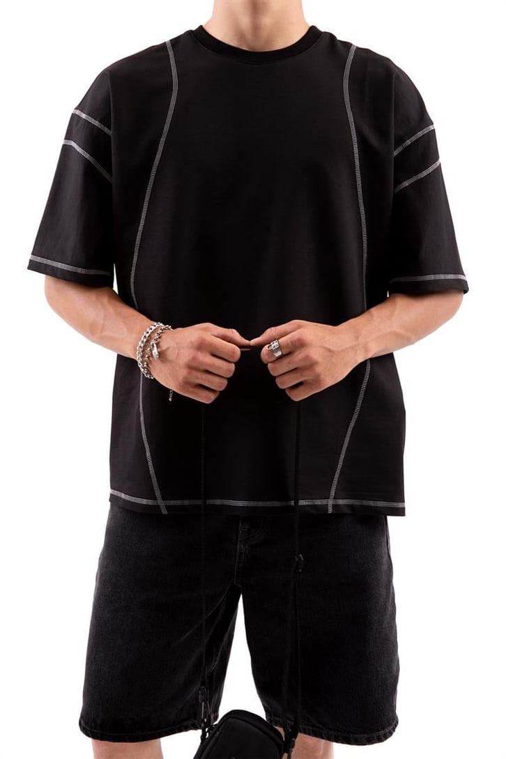 Flaw Atelier Karyoka Dikişli Oversize Tshirt