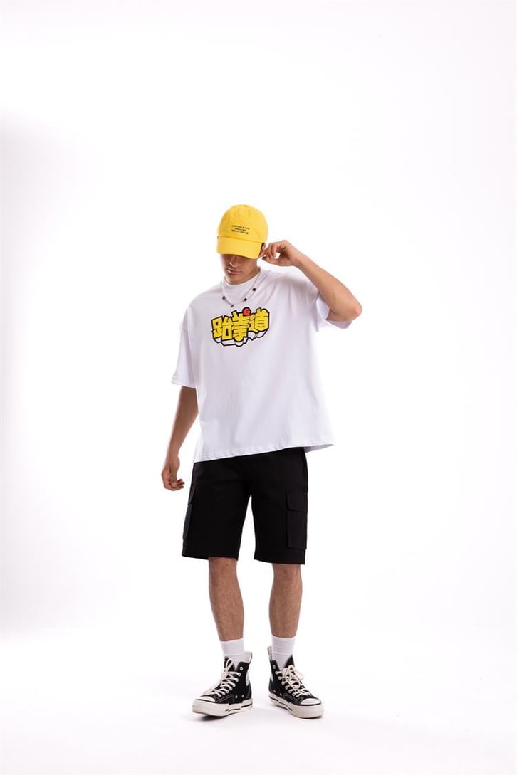 Flaw Atelier Korean Text Printed Beyaz Oversize Tshirt