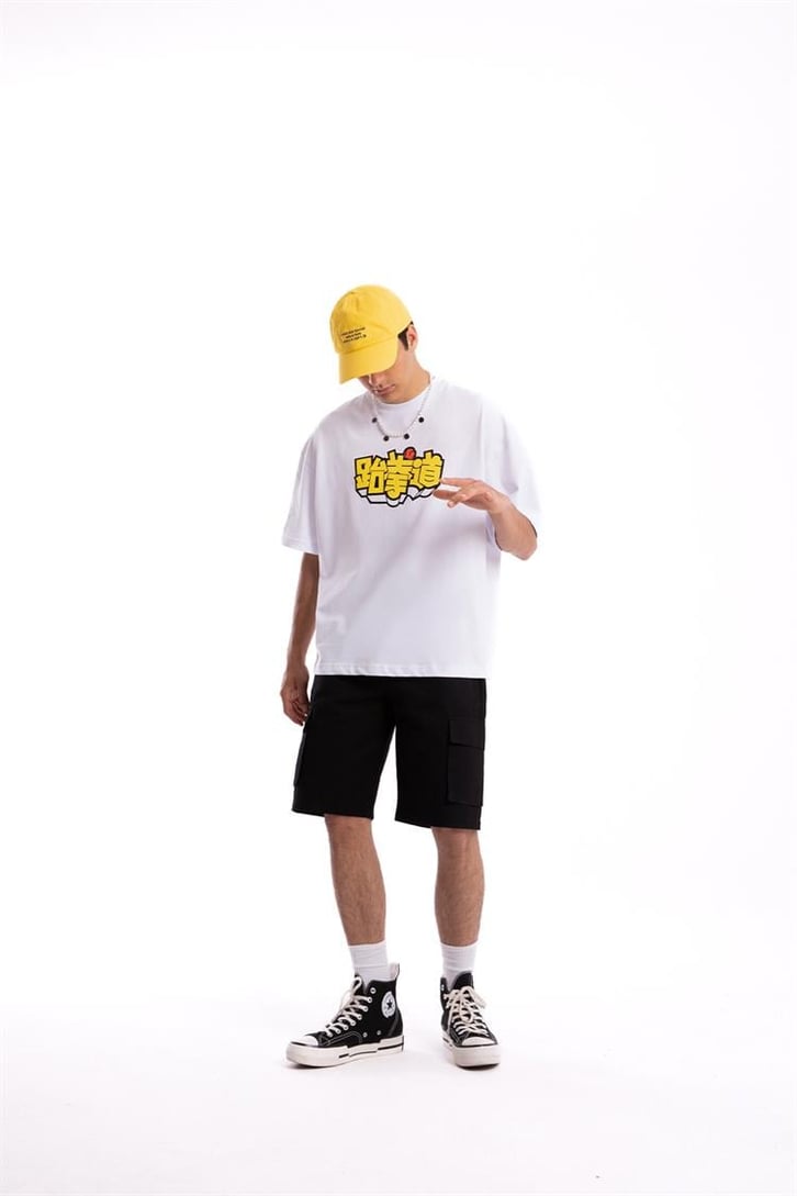 Flaw Atelier Korean Text Printed Beyaz Oversize Tshirt