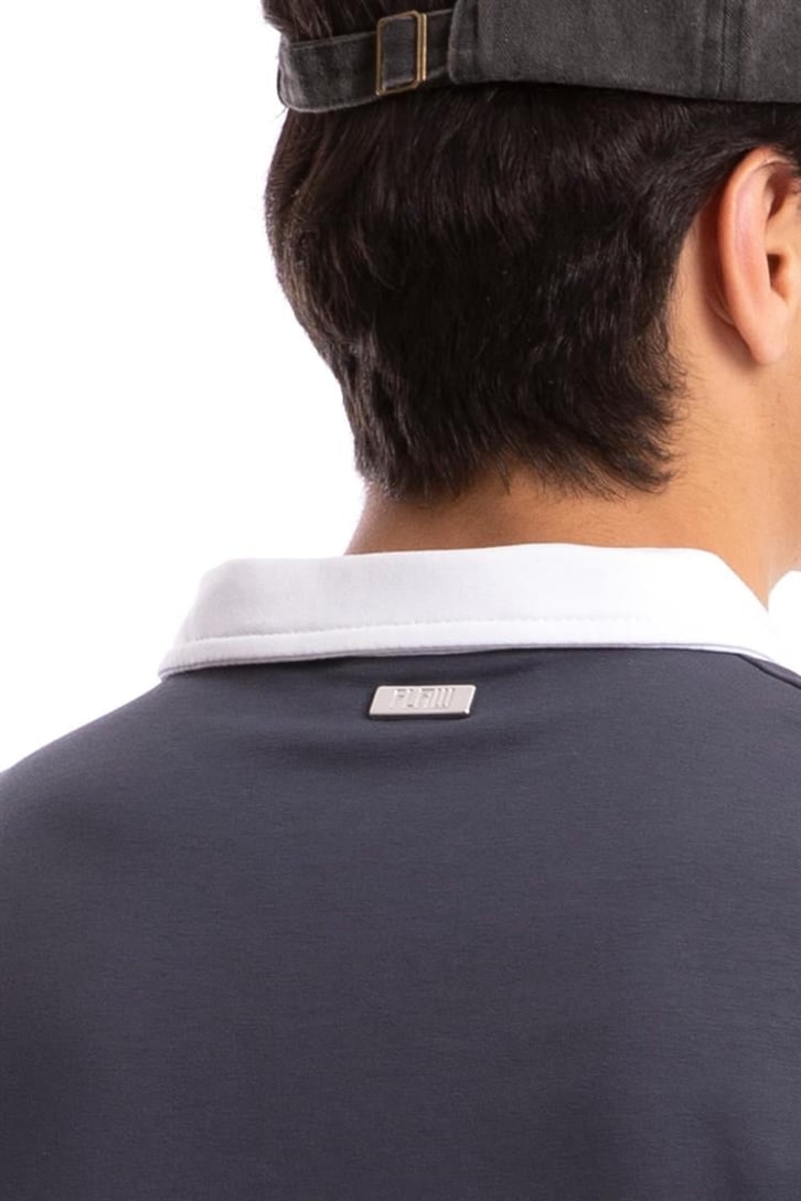 Flaw Atelier Logo Detaylı Füme Polo Yaka Tshirt