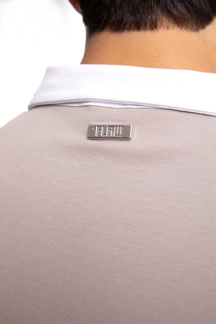 Flaw Atelier Logo Detaylı Vizon Polo Yaka Tshirt