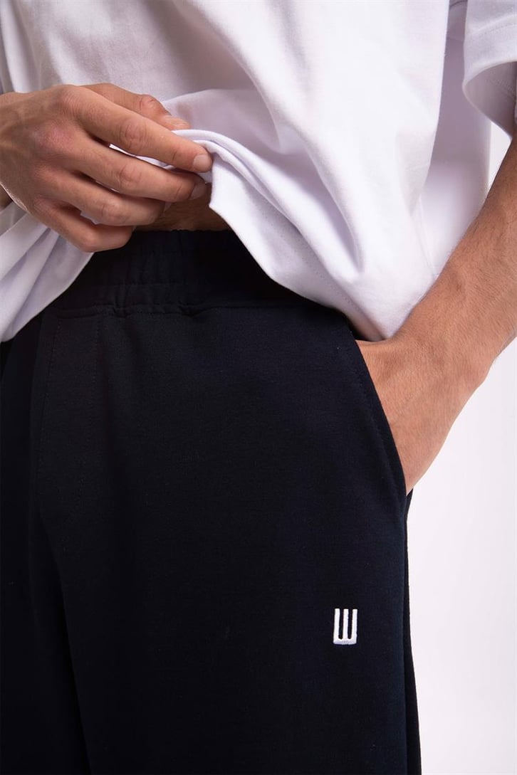 Flaw Atelier Logo Nakışlı Ayarlanabilir Paça Lacivert Eşofman Altı