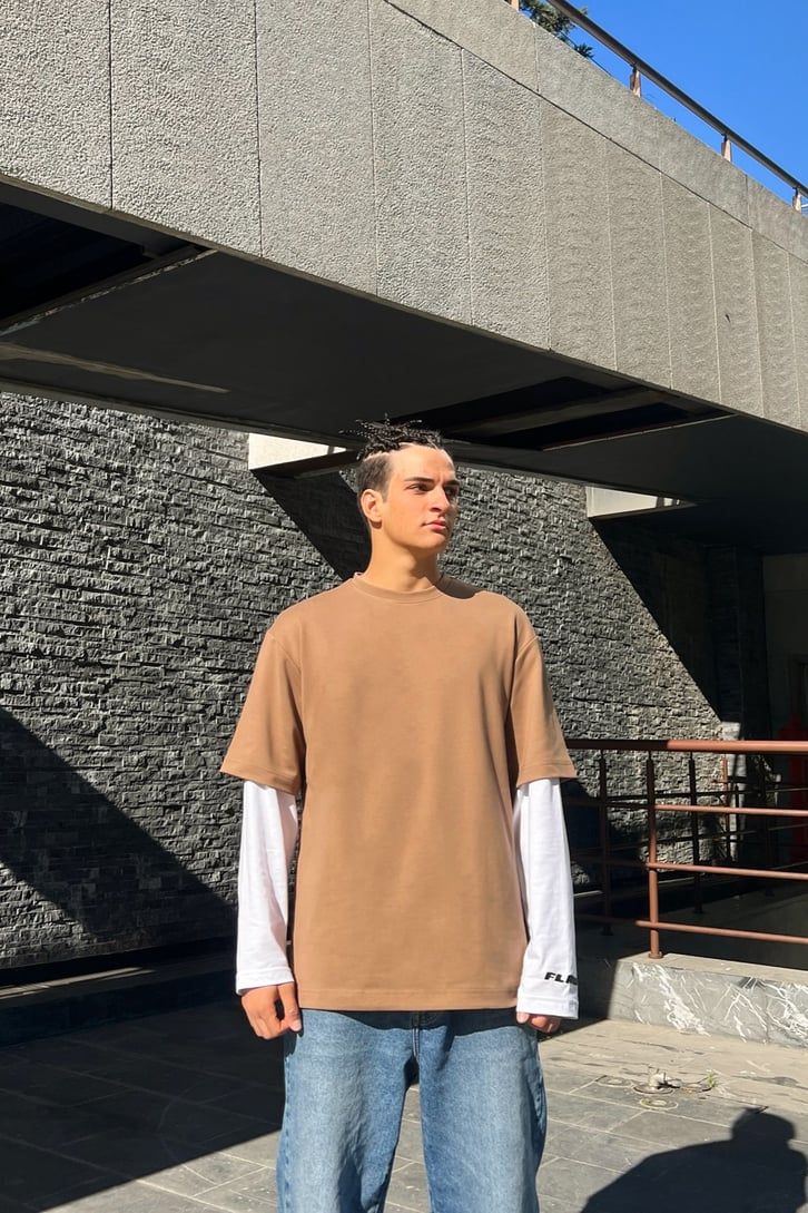 Flaw Atelier Nakışlı Beyaz Long Sleeve Tshirt