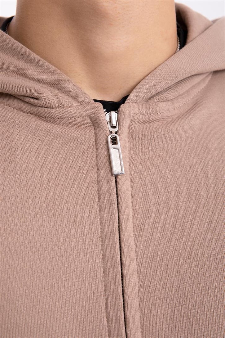 Flaw Atelier Premium Basic Camel  Oversize Zip Hoodie