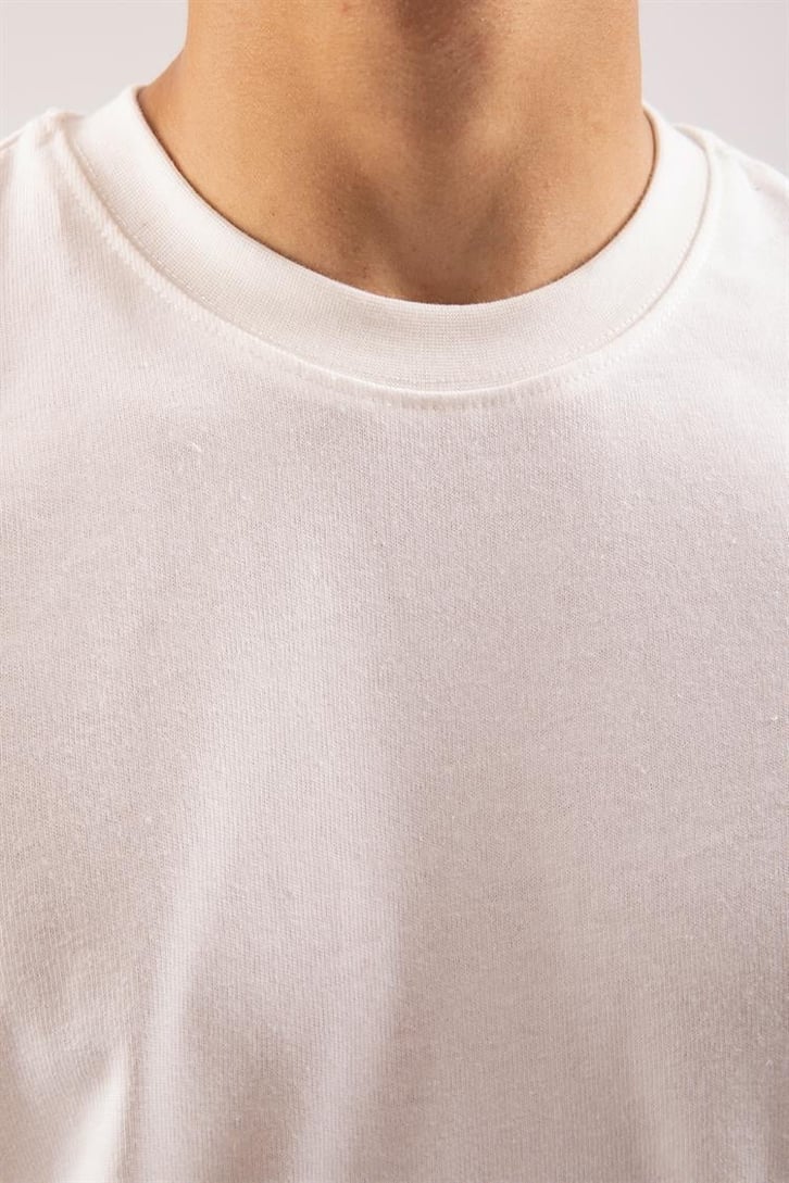 Flaw Atelier Premium Basic Ekru Oversize Tişört
