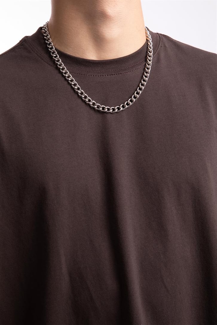 Flaw Atelier Premium Basic Kahverengi Oversize Tshirt
