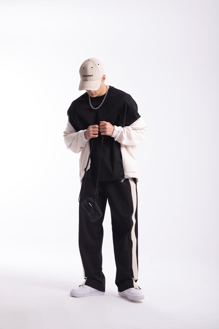 Flaw Atelier Premium Basic Siyah Oversize Tişört