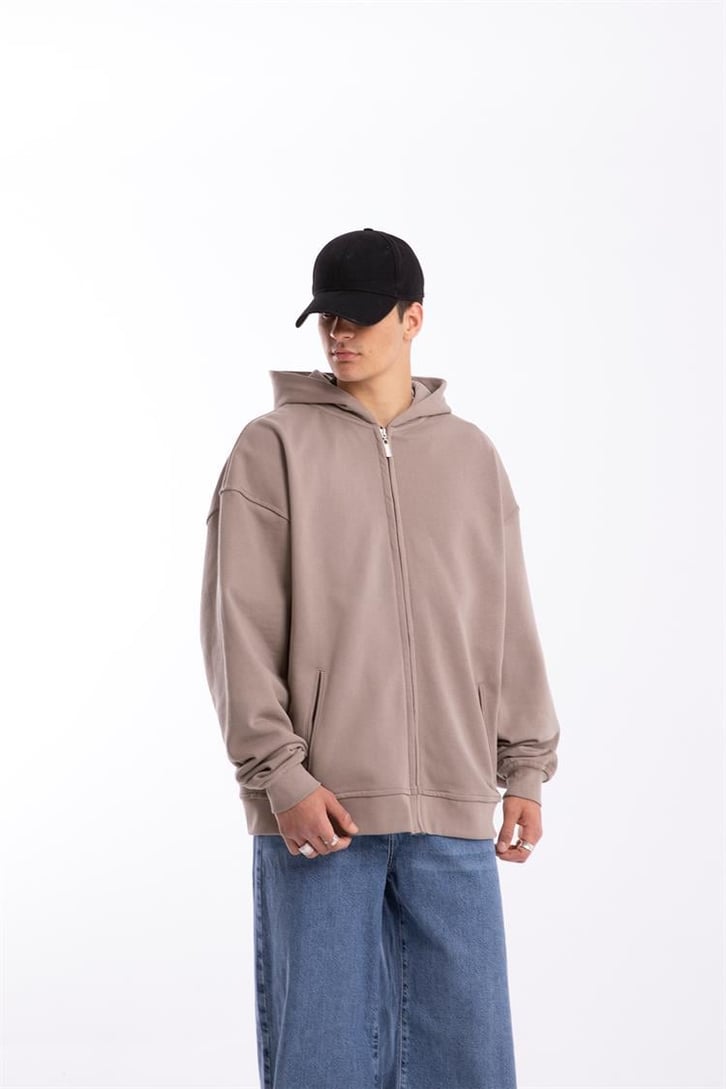 Flaw Atelier Premium Basic Vizon Oversize Zip Hoodie
