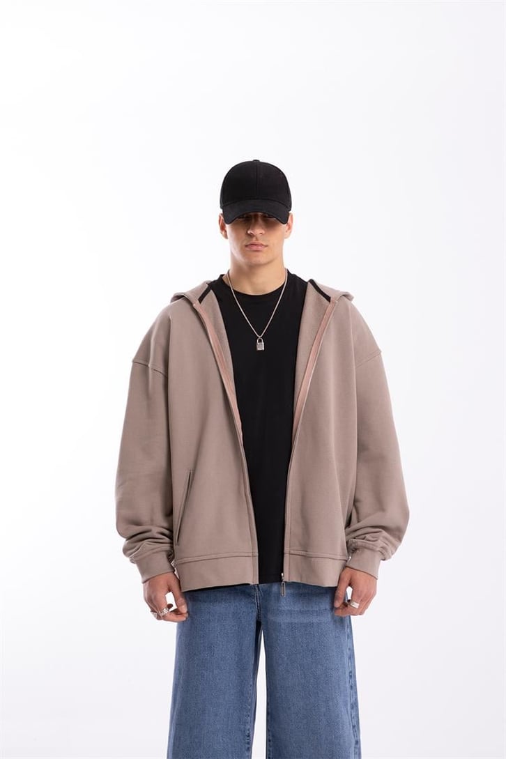 Flaw Atelier Premium Basic Vizon Oversize Zip Hoodie