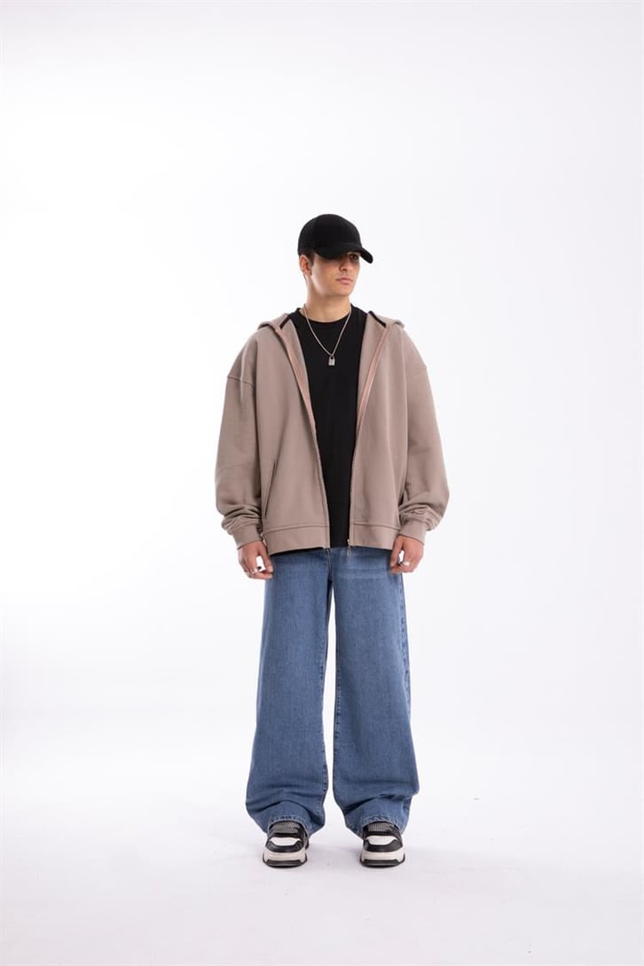 Flaw Atelier Premium Basic Vizon Oversize Zip Hoodie