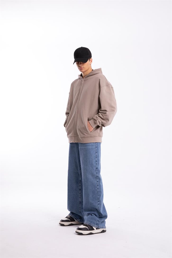 Flaw Atelier Premium Basic Vizon Oversize Zip Hoodie