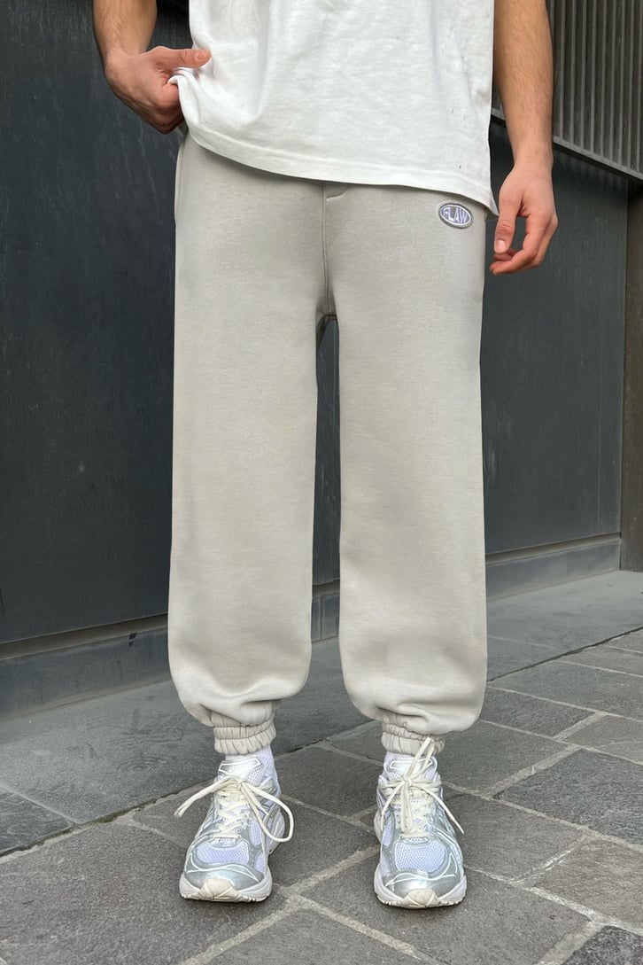 Flaw Atelier Relax Fit Basic Buz Gri Jogger Eşofman Altı
