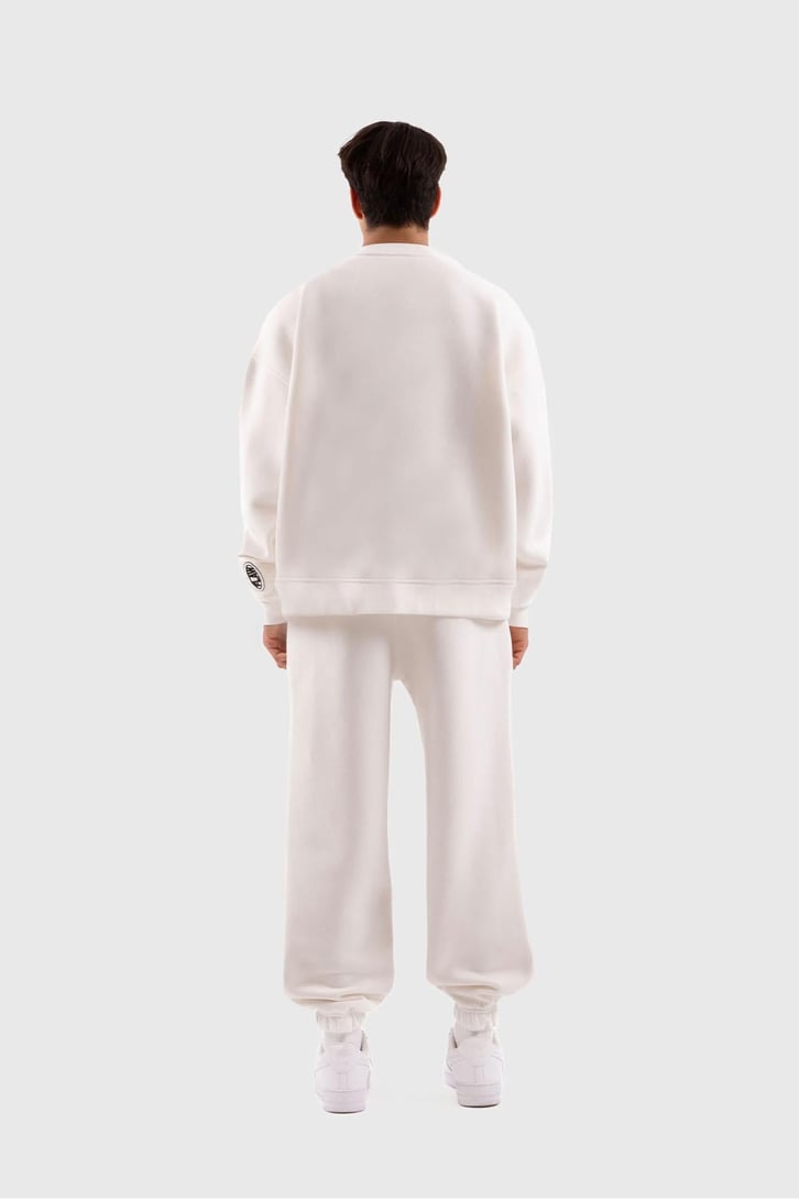 Flaw Atelier Relax Fit Basic Ekru Jogger Eşofman Altı