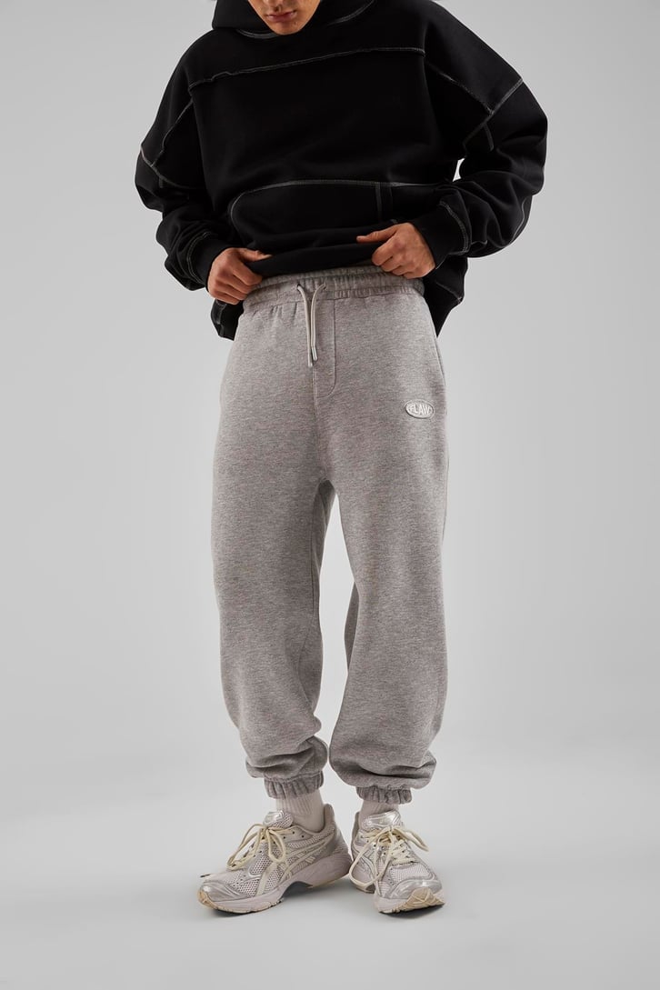 Flaw Atelier Relax Fit Basic Gri Melanj Jogger Eşofman Altı
