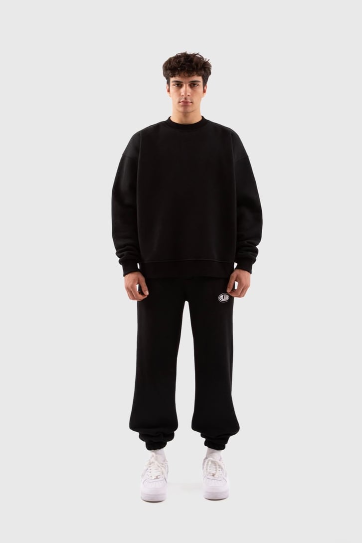 Flaw Atelier Relax Fit Basic Siyah Jogger Eşofman Altı