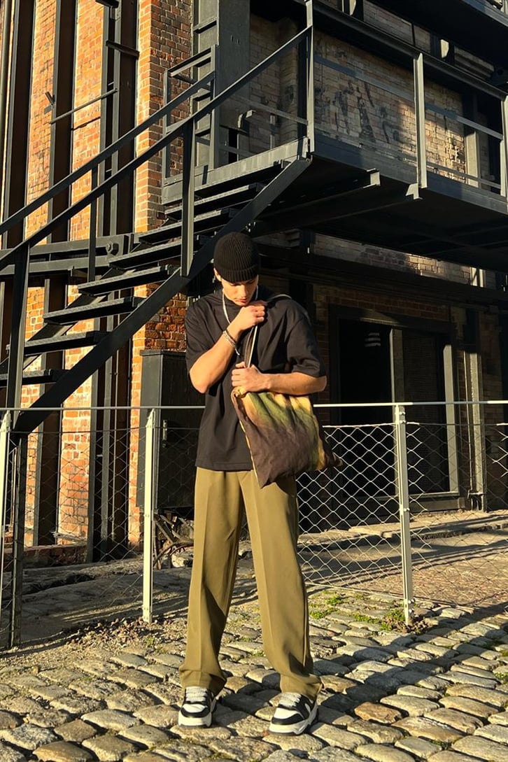 Flaw Atelier Relax Kumaş Haki Pantolon