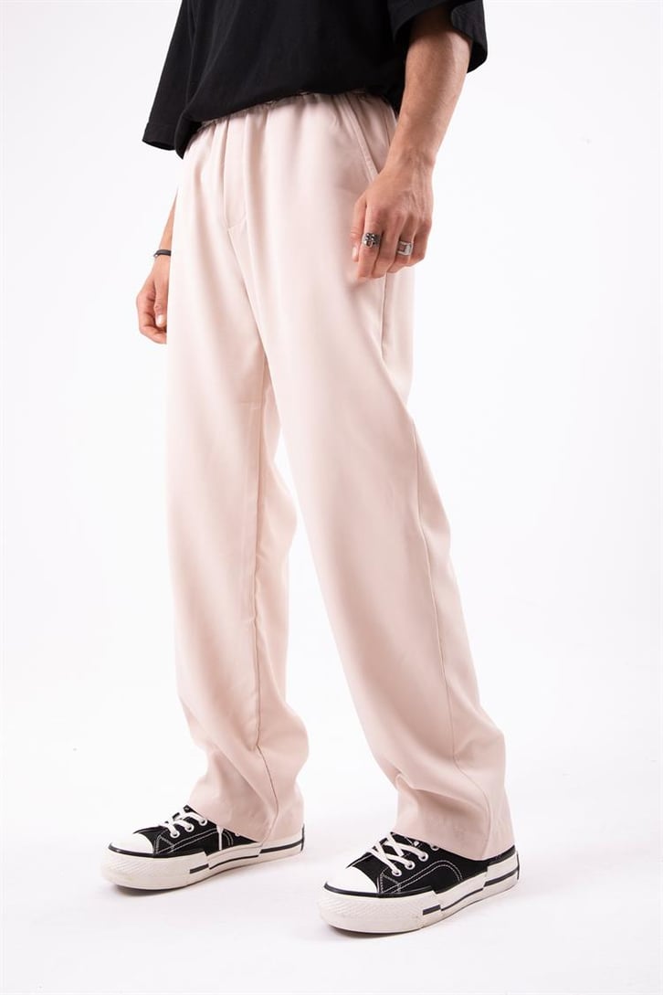 Flaw Atelier Relax Kumaş Krem Pantolon