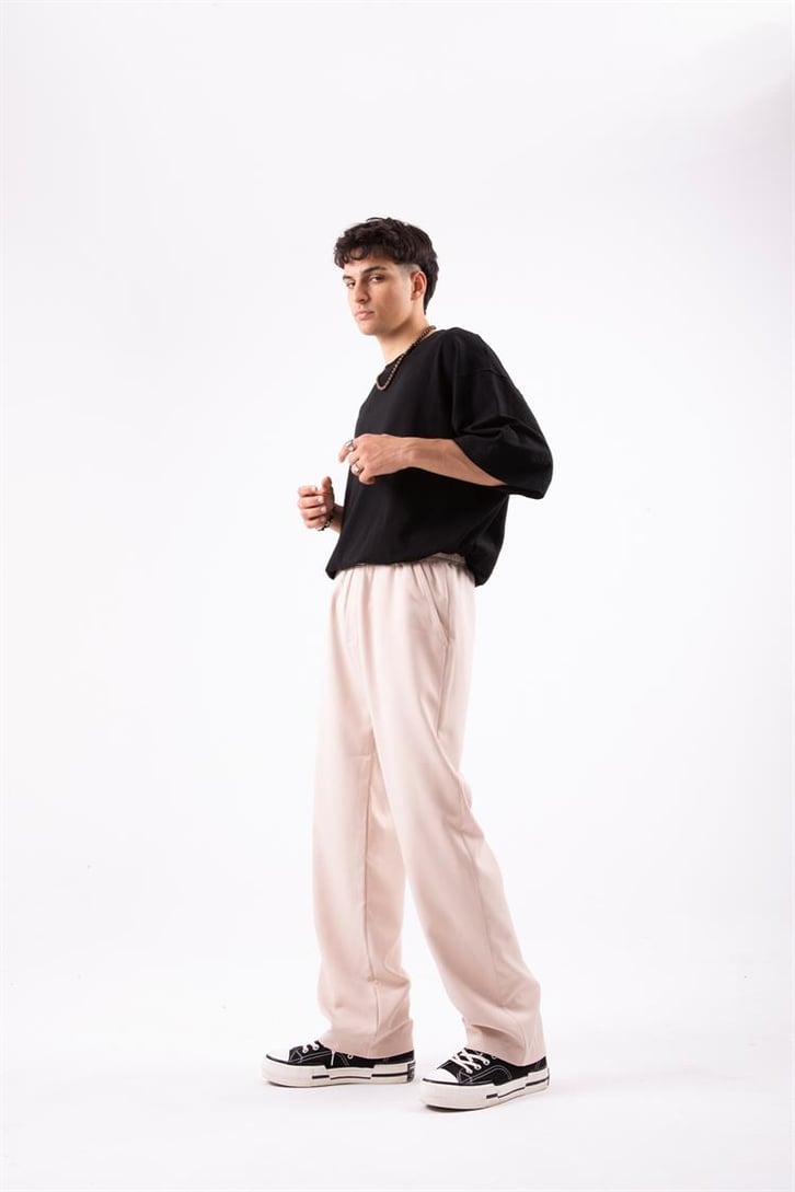 Flaw Atelier Relax Kumaş Krem Pantolon