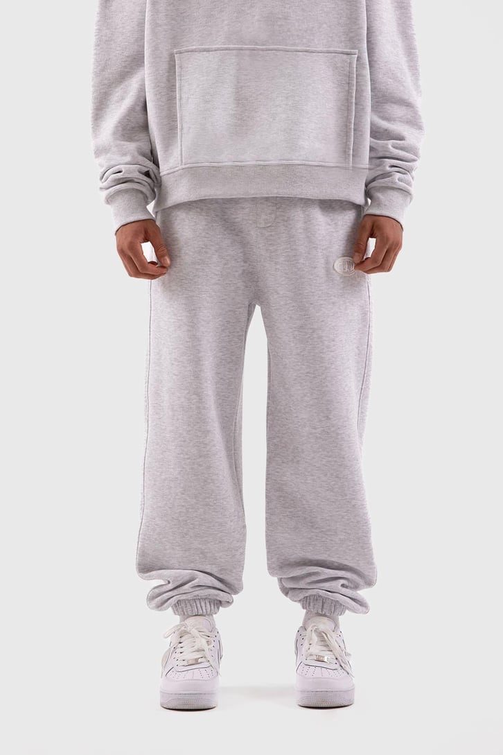 Flaw Atelier Relax Oversize Basic Gri Melanj Jogger Eşofman