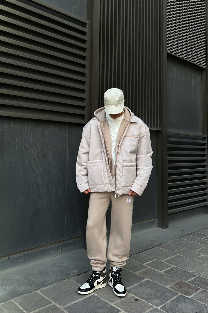 Flaw Atelier Relax Oversize Basic Vizon Jogger Eşofman