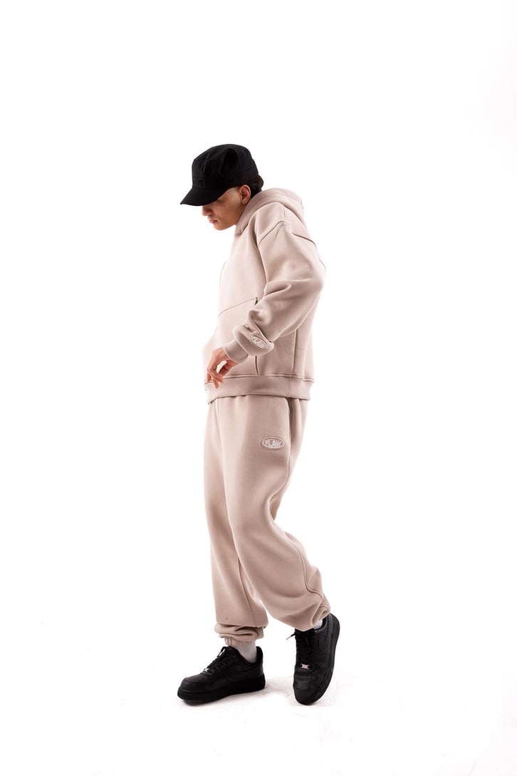 Flaw Atelier Relax Oversize Basic Vizon Hoodie