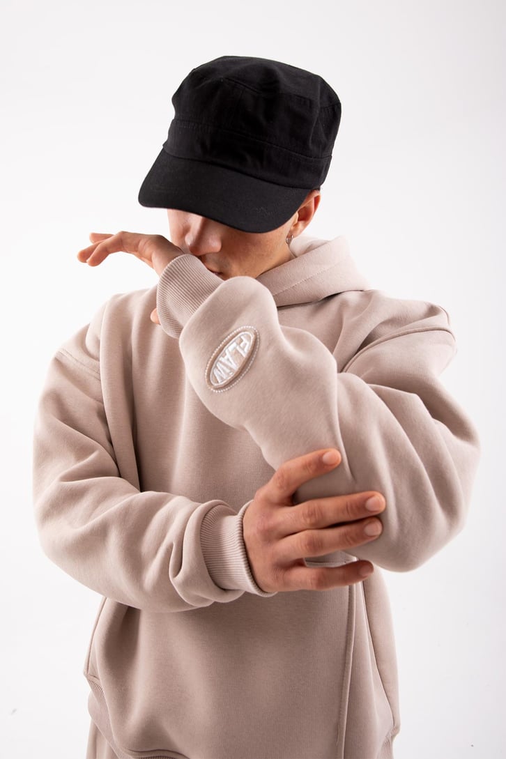 Flaw Atelier Relax Oversize Basic Vizon Hoodie