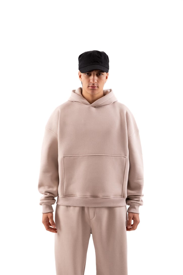 Flaw Atelier Relax Oversize Basic Vizon Hoodie