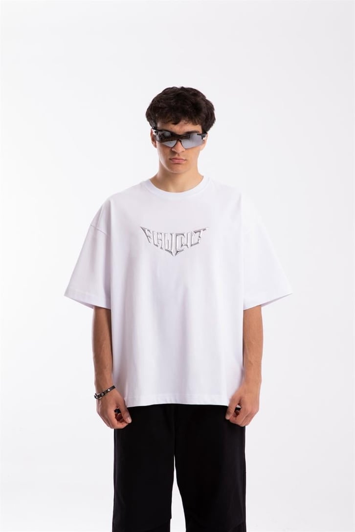 Flaw Cult Hologram Puff Print Oversize Tshirt