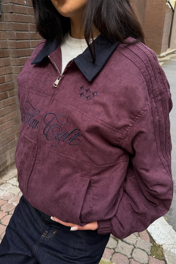 Flaw Cult Suede Bomber Jacket