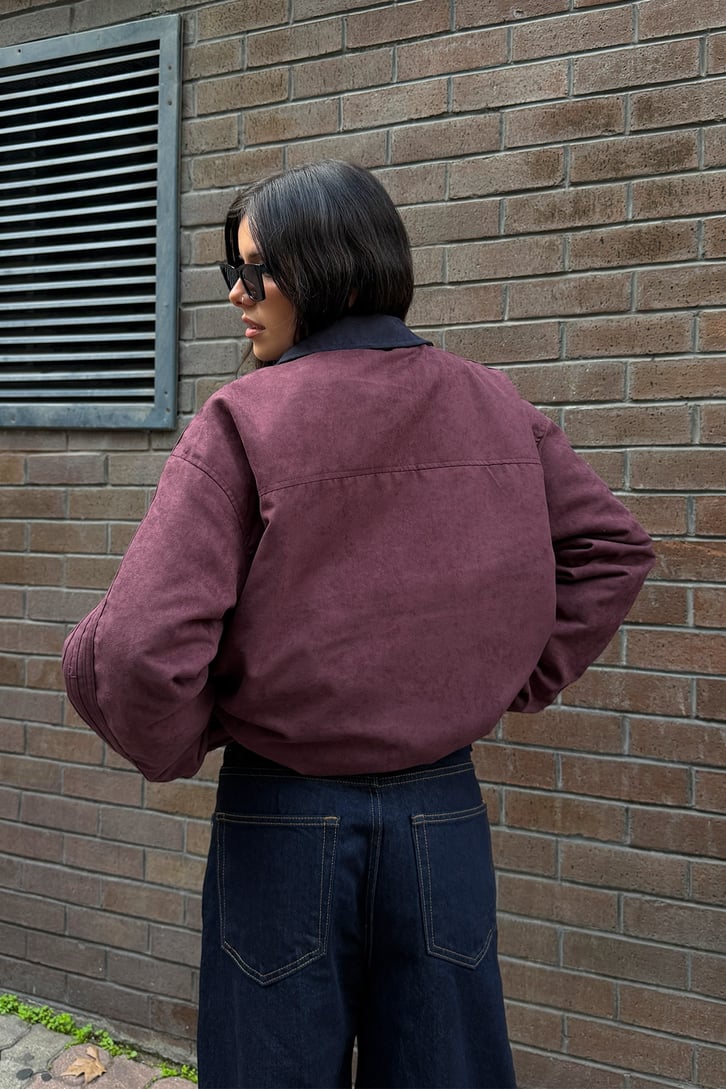 Flaw Cult Suede Bomber Jacket