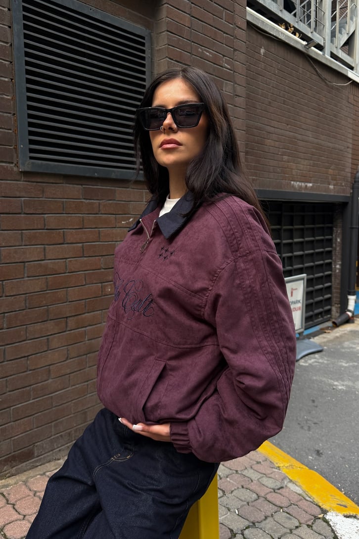 Flaw Cult Suede Bomber Jacket