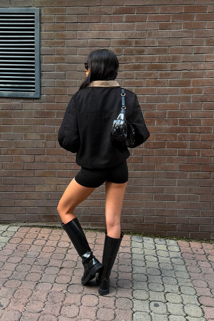 Flaw Cult Suede Bomber Jacket