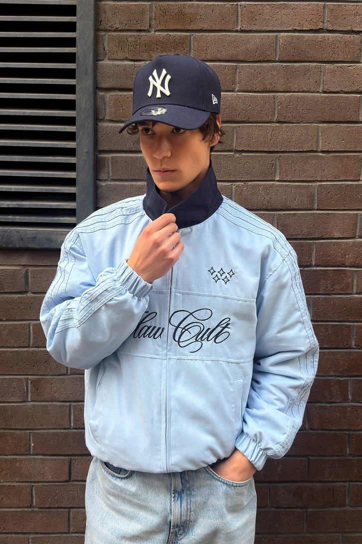 Flaw Cult Suede Bomber Jacket