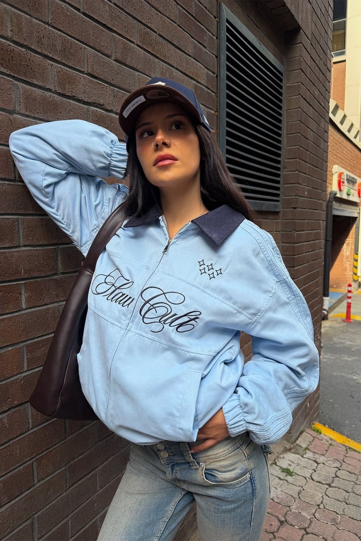 Flaw Cult Suede Bomber Jacket