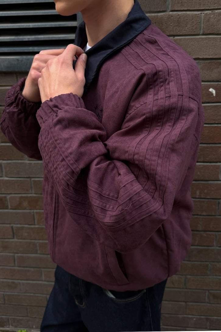 Flaw Cult Suede Bomber Jacket