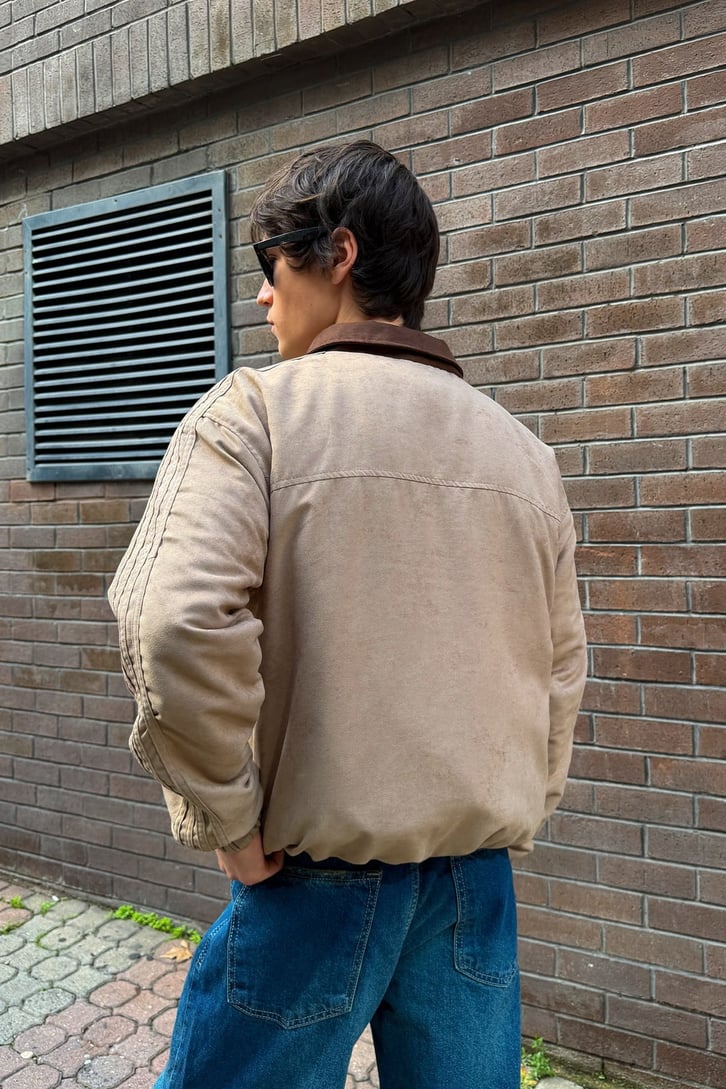 Flaw Cult Suede Bomber Jacket