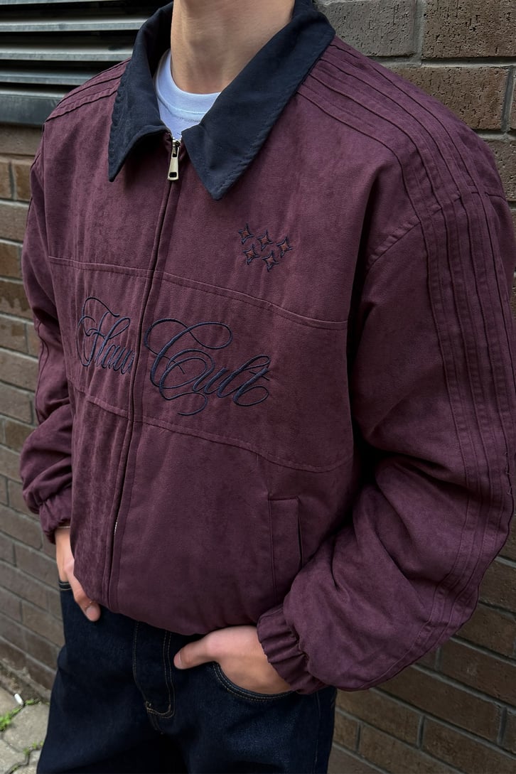 Flaw Cult Suede Bomber Jacket