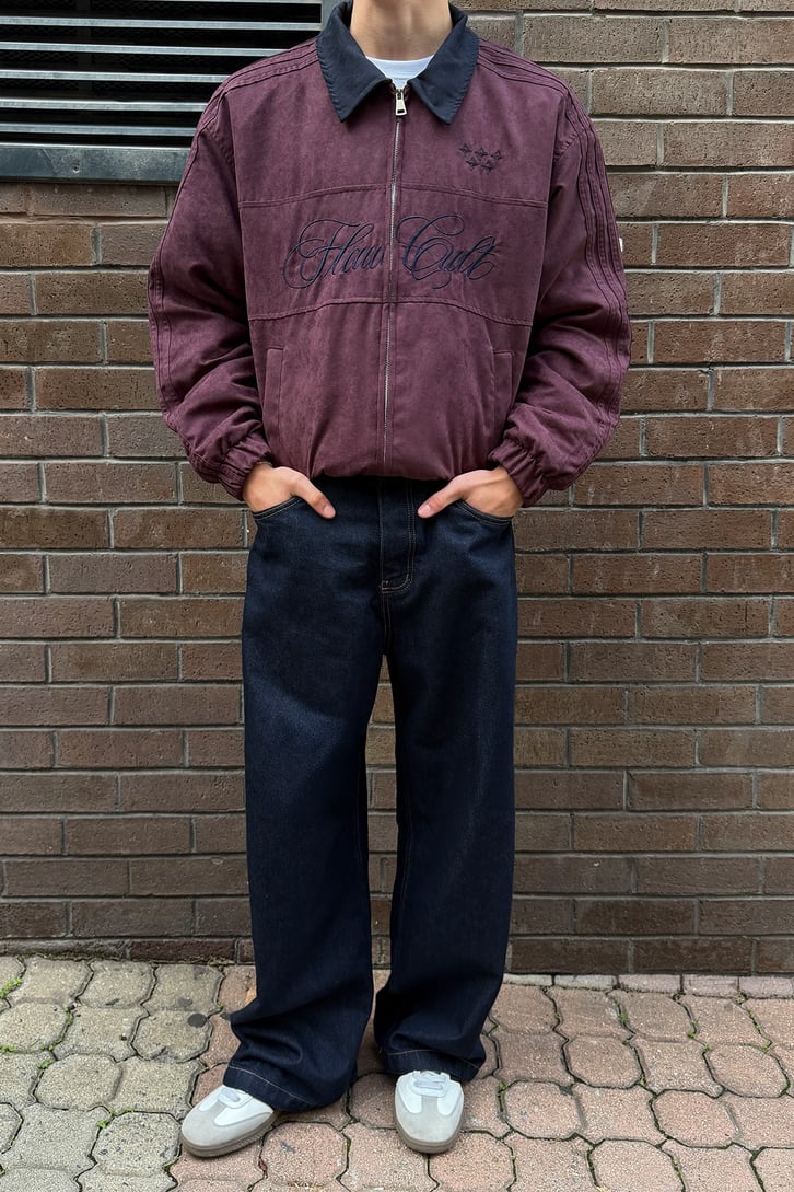 Flaw Cult Suede Bomber Jacket