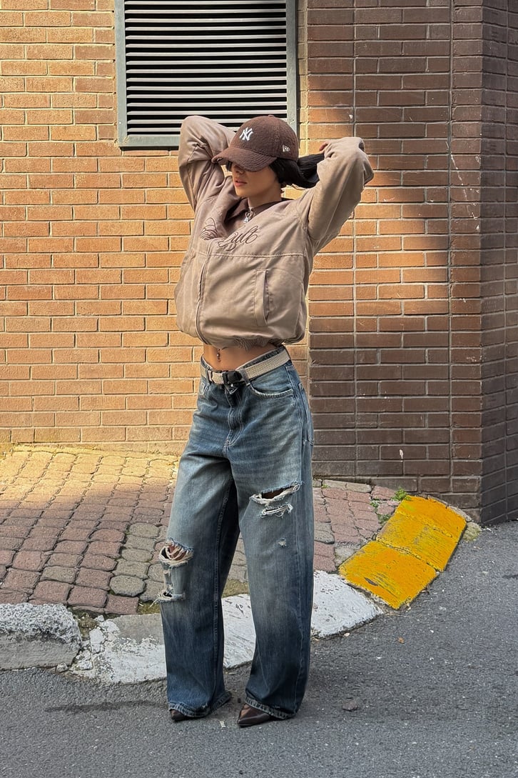 Flaw Cult Suede Bomber Jacket