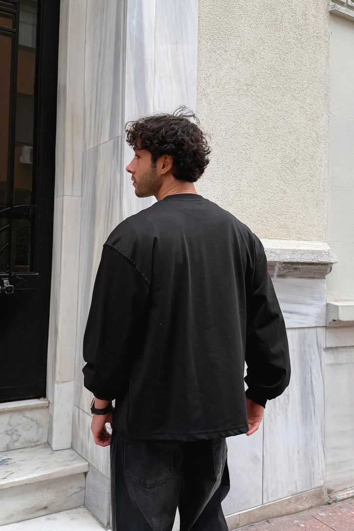 Flaw Nakışlı Uzun Kollu Tişört