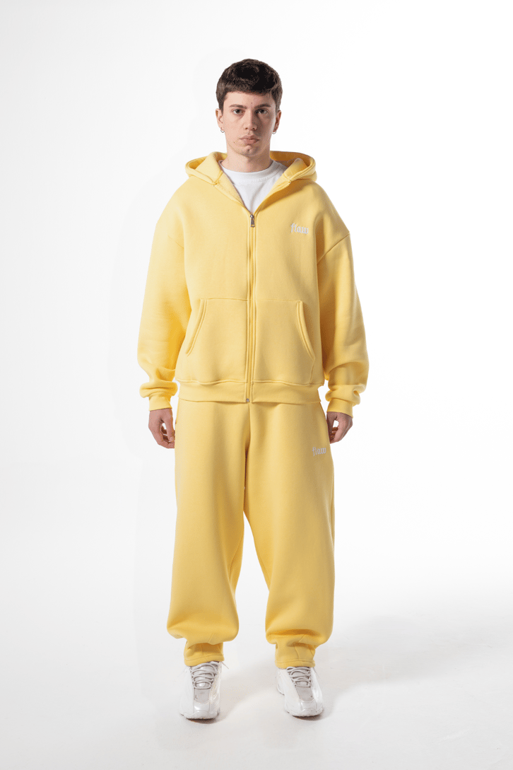 Flaw Nakışlı Zip Hoodie