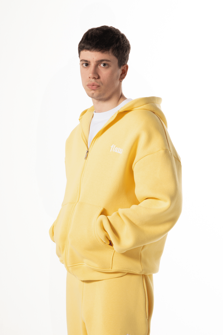 Flaw Nakışlı Zip Hoodie