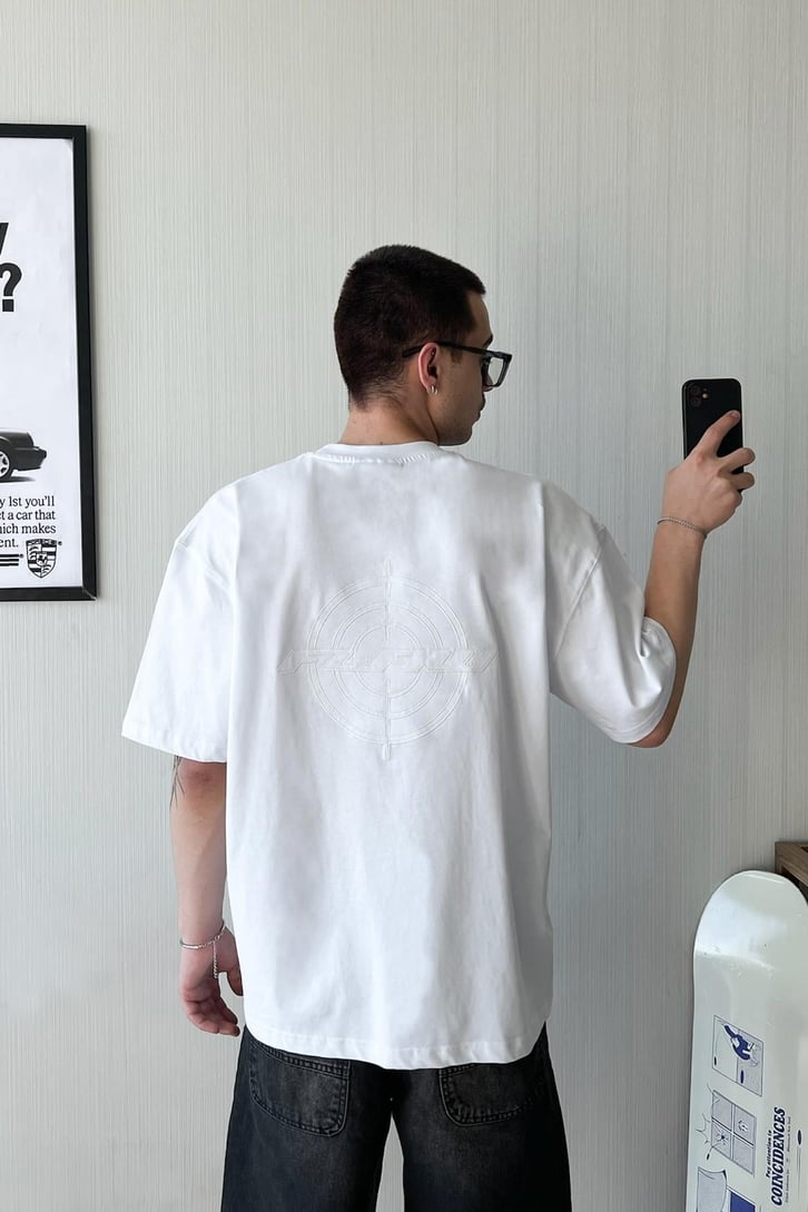 Flaw Target Nakışlı Oversize Tişört