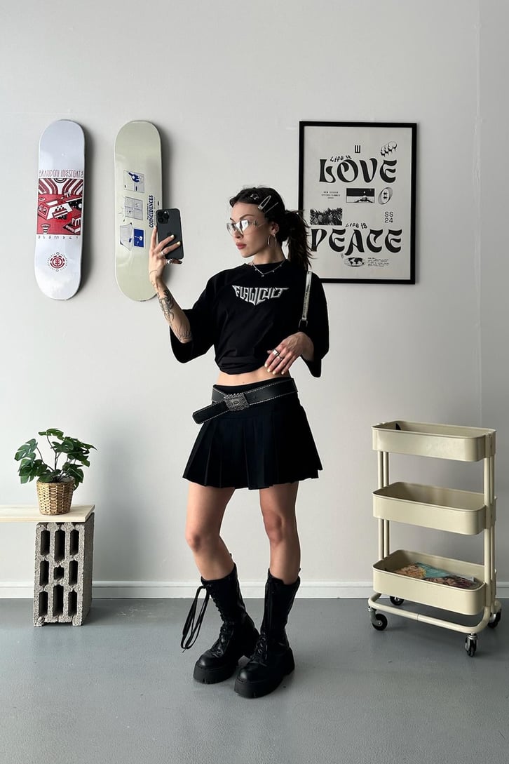 Flawcult Puff Baskılı Oversize Tişört