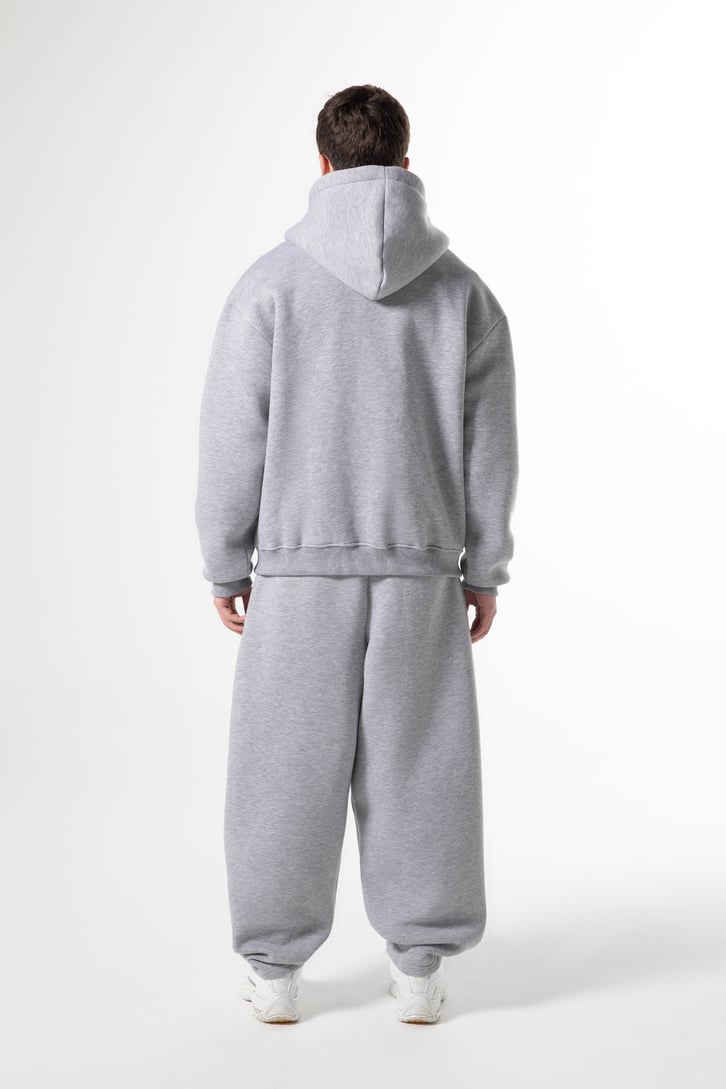Flex Tech Oversize Eşofman Gri Melanj