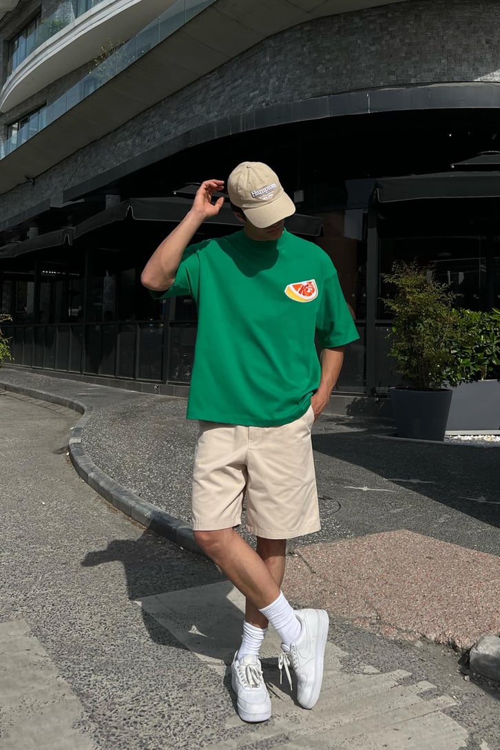 Fresh Nakışlı Beyaz Oversize Tişört