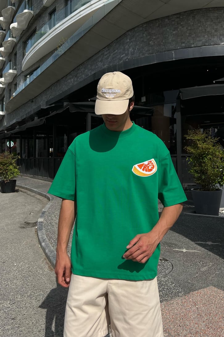 Fresh Nakışlı Beyaz Oversize Tişört